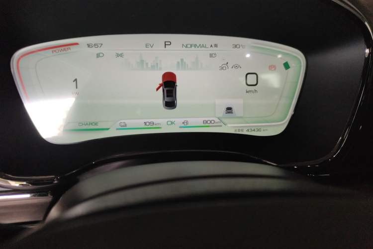 Used BYD Han 2022 DM-i 121KM Luxury Model Odometer Close Up
