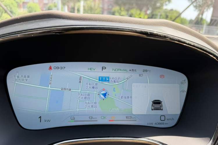 Used BYD Han 2022 DM-i 121KM Luxury Model Odometer Close Up