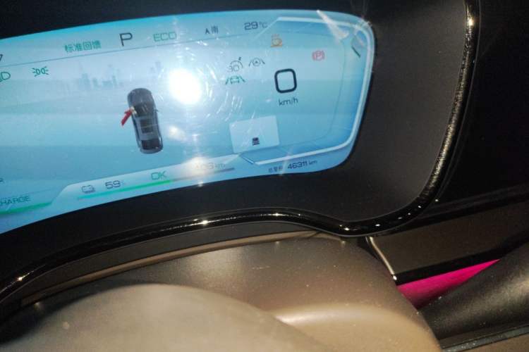 Used BYD Han 2022 EV Genesis Edition 715 km Front-Wheel-Drive Flagship Model Odometer Close Up