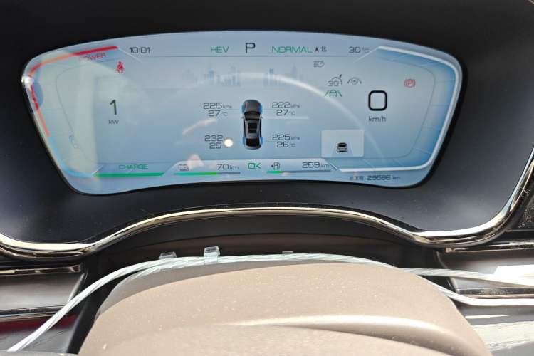 Used BYD Han 2022 DM-i 121KM Luxury Model Odometer Close Up