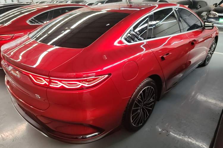 Used BYD Han 2022 DM-i 121KM Luxury Model Rear Right 45 Deg