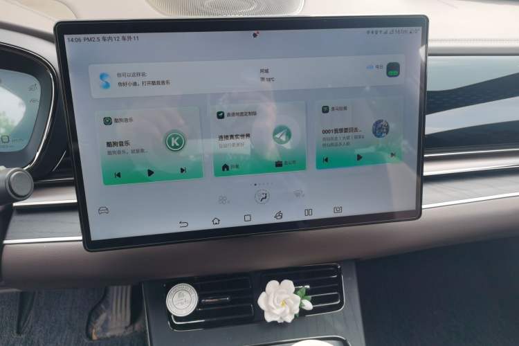Used BYD Han 2022 DM-i 121KM Luxury Model Audio And AC Panel