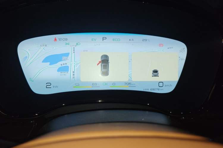 Used BYD Han 2022 DM-p 202km Four-Wheel Drive Flagship Model Instrument Cluster