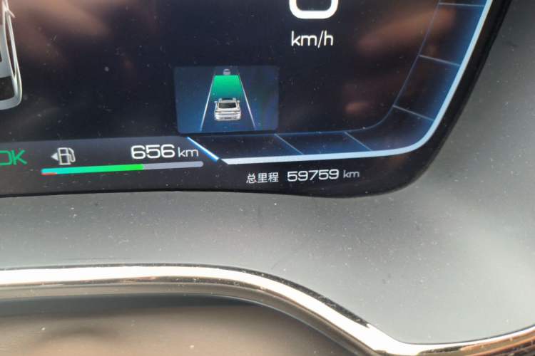 Used BYD Han 2022 DM-i 121KM Prestige Model Odometer Close Up