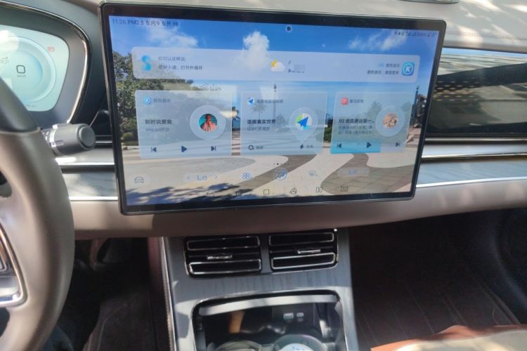 Used BYD Han 2022 DM-i 121KM Luxury Model Audio And AC Panel