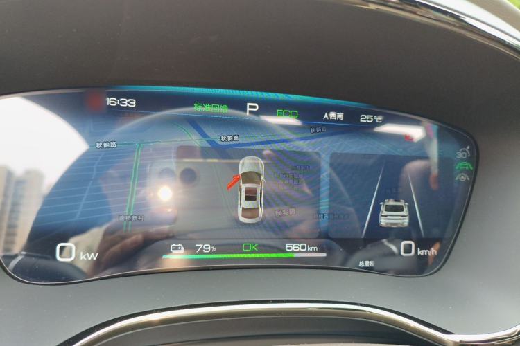 Used BYD Han 2022 EV Genesis Edition 715KM Front-Wheel-Drive Prestige Model Instrument Cluster