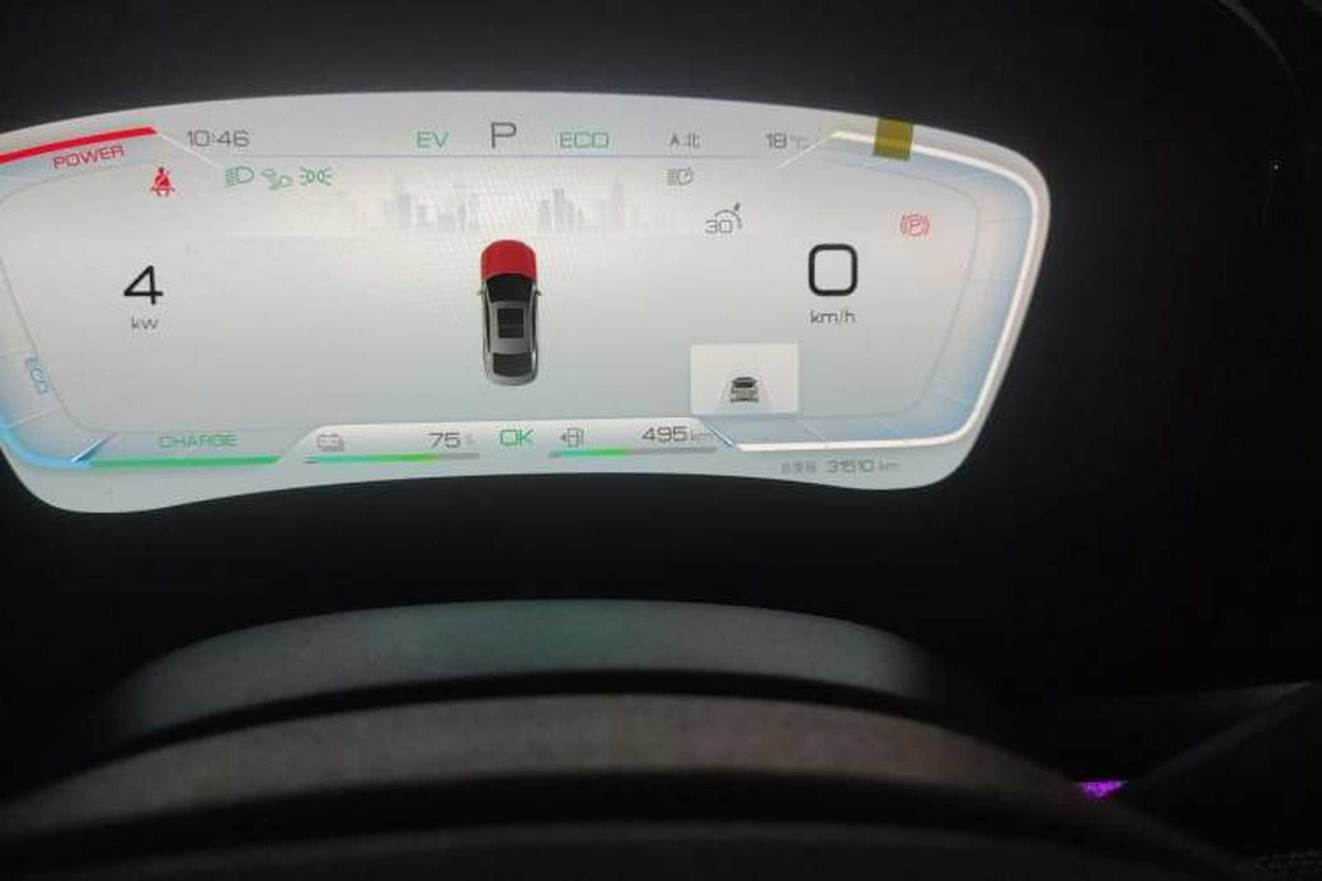 Used BYD Han 2022 DM-i 121KM Luxury Model Odometer Close Up