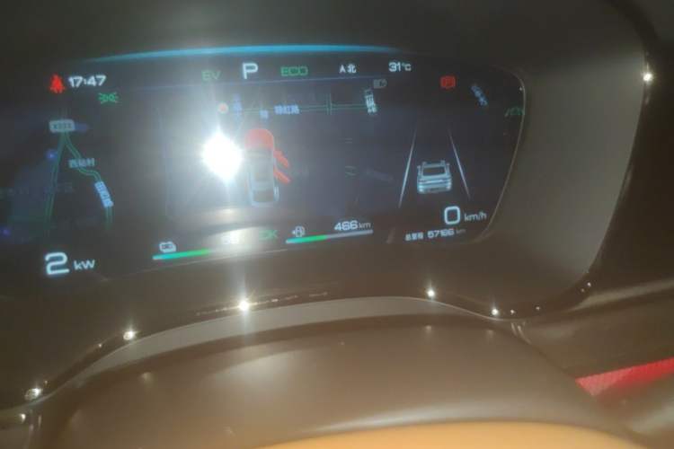 Used BYD Han 2022 DM-i 121KM Prestige Model Odometer Close Up