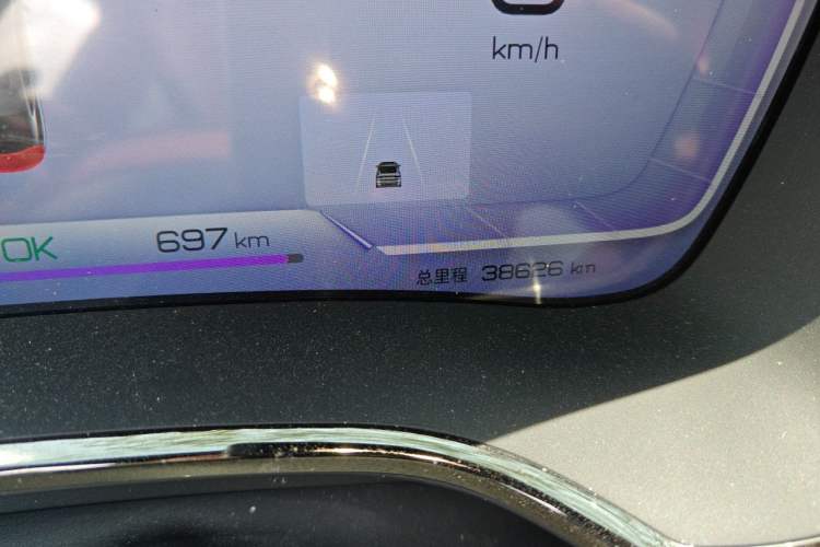 Used BYD Han 2022 EV Genesis Edition 715 km Front-Wheel-Drive Flagship Model Odometer Close Up