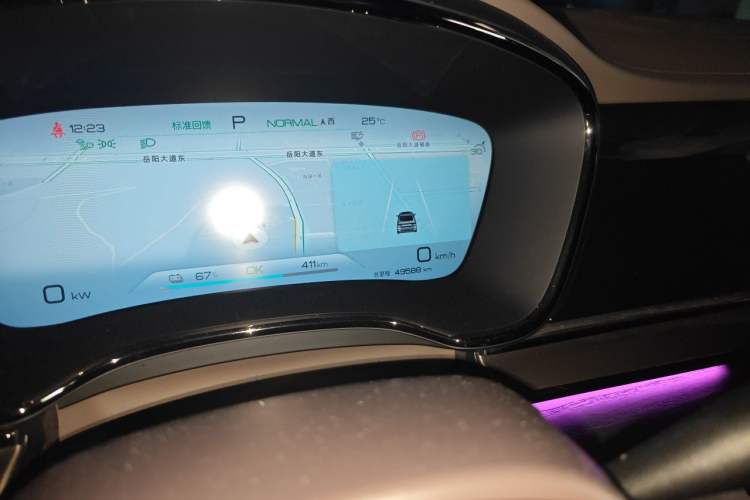 Used BYD Han 2022 EV Genesis Edition 610KM All-Wheel Drive Premium Model Odometer Close Up