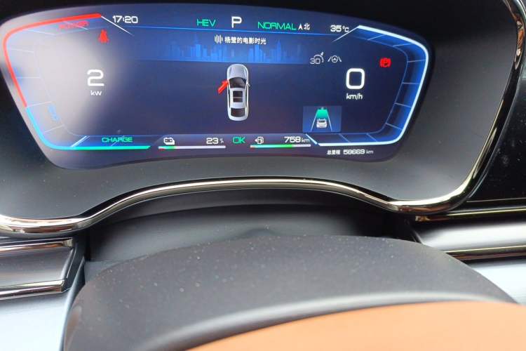 Used BYD Han 2022 DM-i 121KM Prestige Model Odometer Close Up