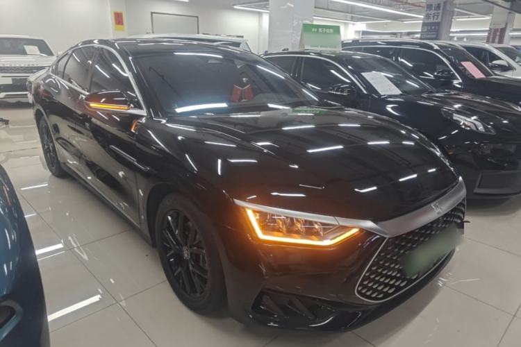 Used BYD Han 2023 DM-i Champion Edition 121KM Prestige Model Front Right 45 Deg