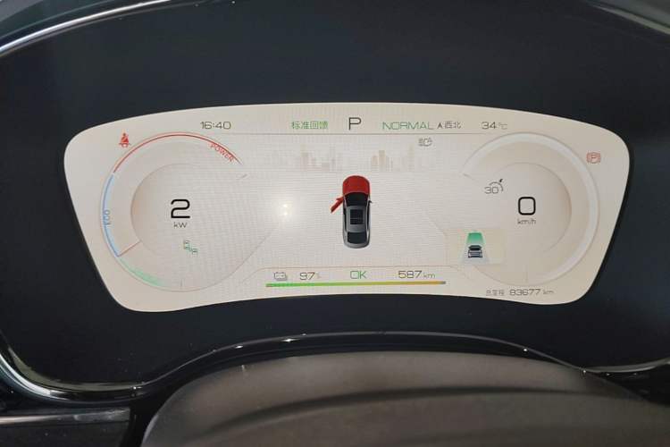 Used BYD Han 2023 EV Champion Edition 605KM Front-Drive Premium Model Instrument Cluster