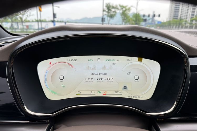 Used BYD Han 2023 DM-i Champion Edition 121KM Prestige Model Odometer Close Up