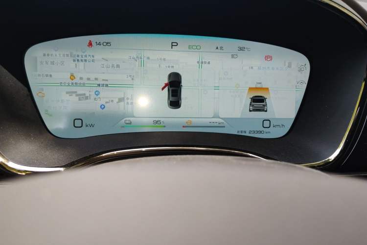Used BYD Han 2023 DM-i Champion Edition 121KM Prestige Model Odometer Close Up