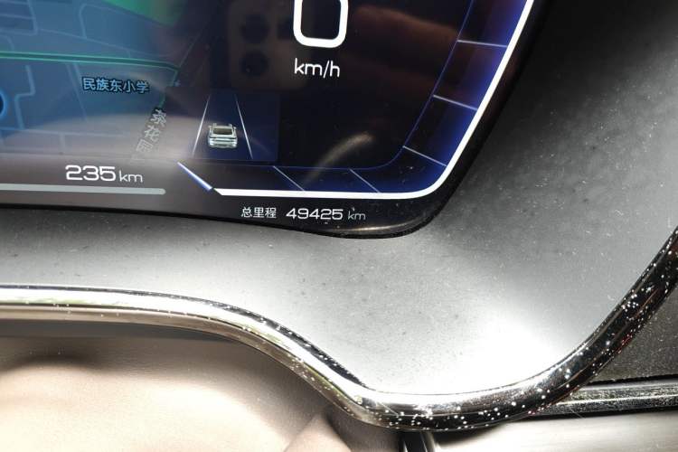 Used BYD Han 2023 EV Champion Edition 605KM Front-Drive Premium Model Odometer Close Up