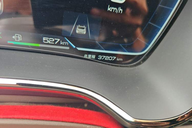 Used BYD Han 2023 DM-i Champion Edition 121KM Prestige Model Odometer Close Up