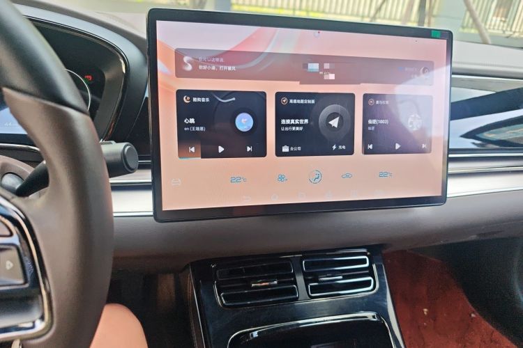 Used BYD Han 2023 EV Champion Edition 605KM Front-Drive Premium Model Audio And AC Panel
