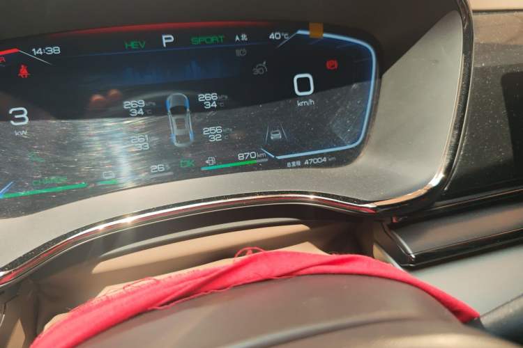 Used BYD Han 2023 DM-i Champion Edition 121KM Prestige Model Odometer Close Up