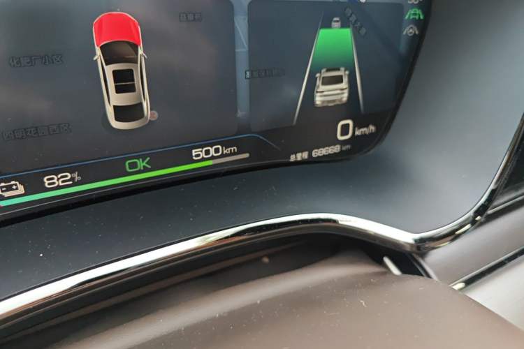 Used BYD Han 2023 EV Champion Edition 605KM Front-Drive Premium Model Odometer Close Up