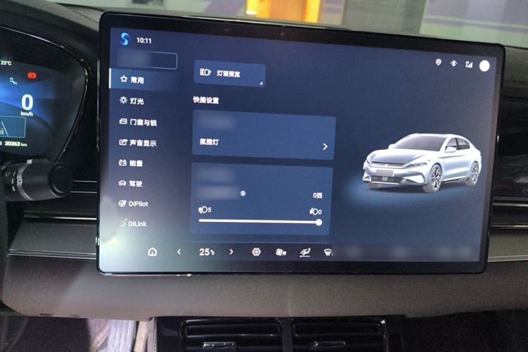 Used BYD Han 2024 EV Glory Edition 506KM Front-Wheel-Drive Premium Model Audio And AC Panel