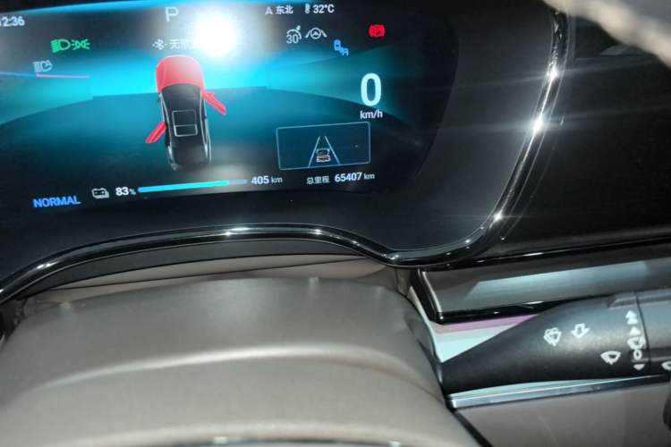 Used BYD Han 2024 EV Glory Edition 506KM Front-Wheel-Drive Premium Model Instrument Cluster