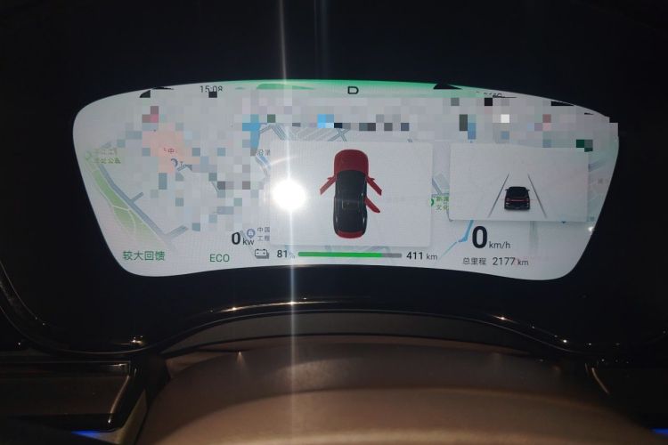 Used BYD Han 2024 EV Glory Edition 506KM Front-Wheel-Drive Premium Model Instrument Cluster