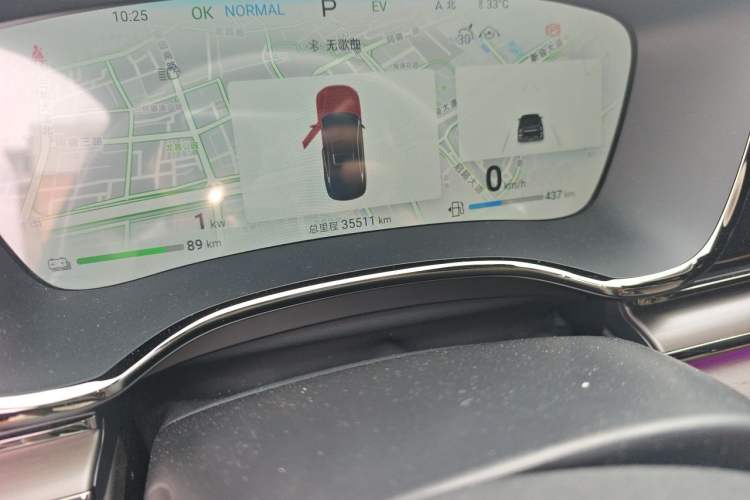 Used BYD Han 2024 DM-i Glory Edition 121KM Premium Model Odometer Close Up