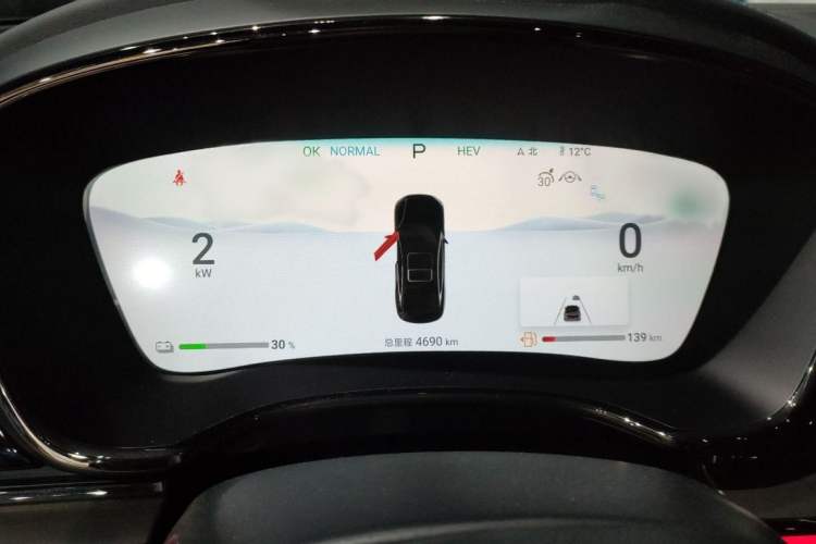 Used BYD Han 2024 DM-i Glory Edition 121KM Premium Model Odometer Close Up
