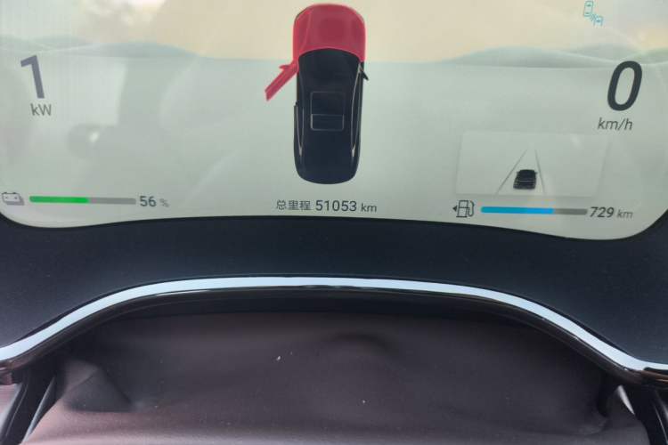 Used BYD Han 2024 DM-i Glory Edition 121KM Prestige Model Odometer Close Up