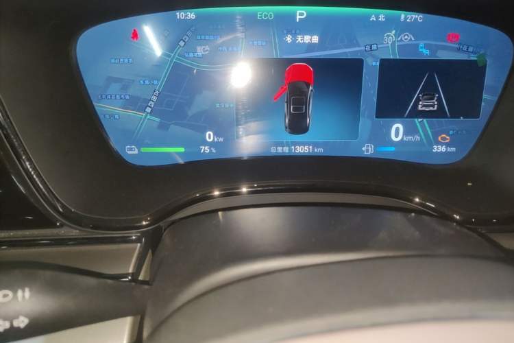 Used BYD Han 2024 DM-i Glory Edition 121KM Prestige Model Odometer Close Up