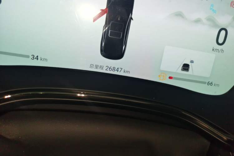 Used BYD Han 2024 DM-i Glory Edition 121KM Premium Model Odometer Close Up
