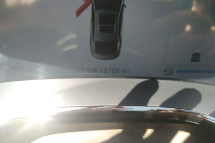 Used BYD Han 2024 DM-i Glory Edition 121KM Premium Model Odometer Close Up