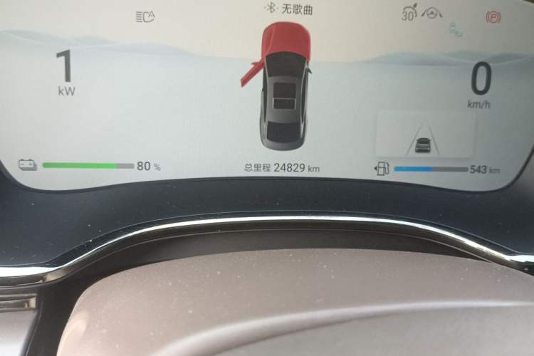 Used BYD Han 2024 DM-i Glory Edition 121KM Premium Model Odometer Close Up