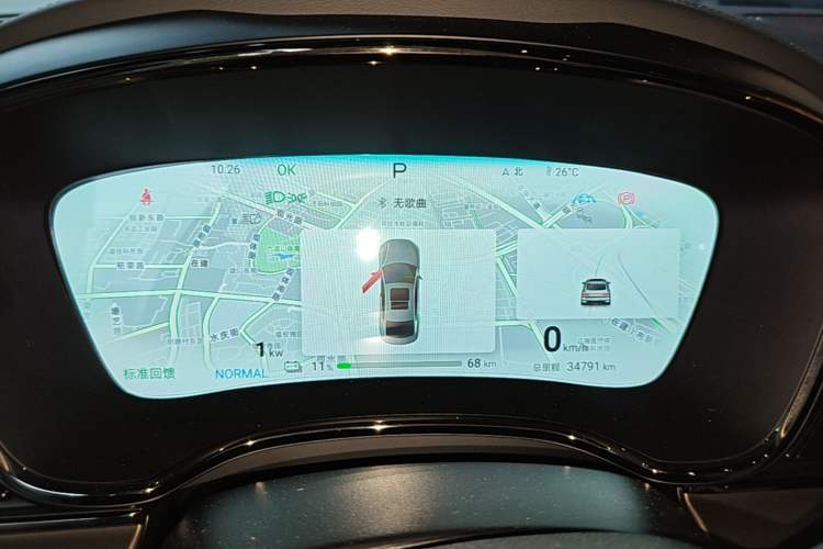 Used BYD Han 2024 EV Glory Edition 610 km All-Wheel Drive "Tian Shen Zhi Jia" Intelligent Driving Model Instrument Cluster