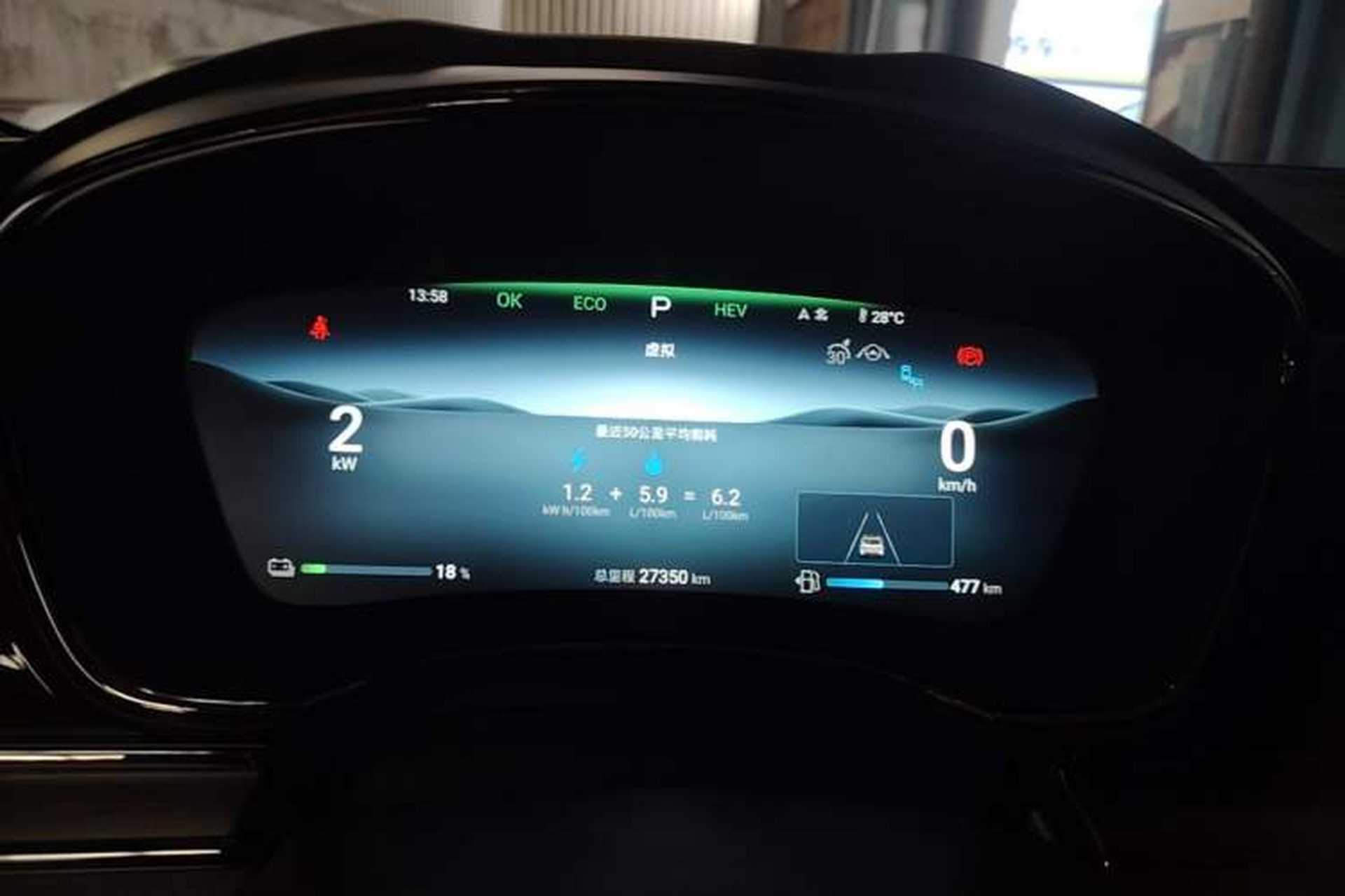 Used BYD Han 2024 DM-i Glory Edition 121KM Prestige Model Instrument Cluster