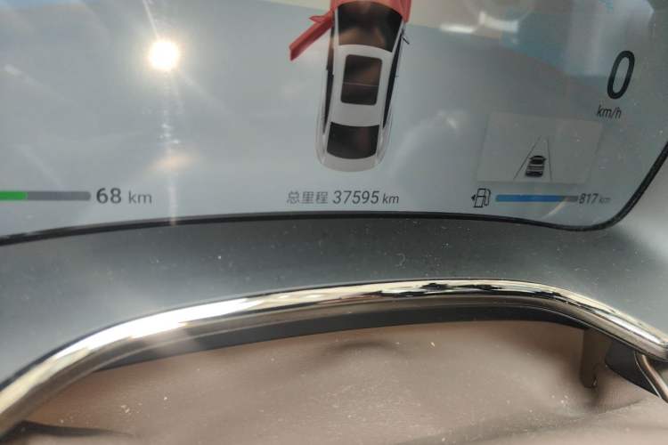Used BYD Han 2024 DM-i Glory Edition 121KM Prestige Model Odometer Close Up