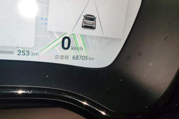 Used BYD Han 2024 EV Glory Edition 605KM Front-Wheel-Drive Premium Model Odometer Close Up