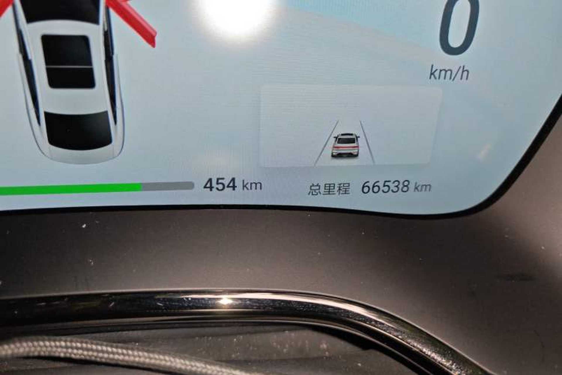 Used BYD Han 2024 EV Glory Edition 605KM Front-Wheel-Drive Premium Model Odometer Close Up