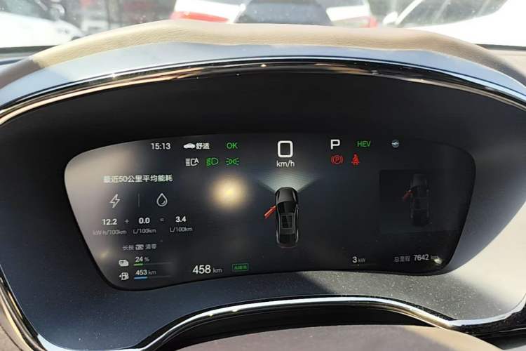 Used BYD Han 2025 DM-i Smart Drive 125KM Elite Model Odometer Close Up