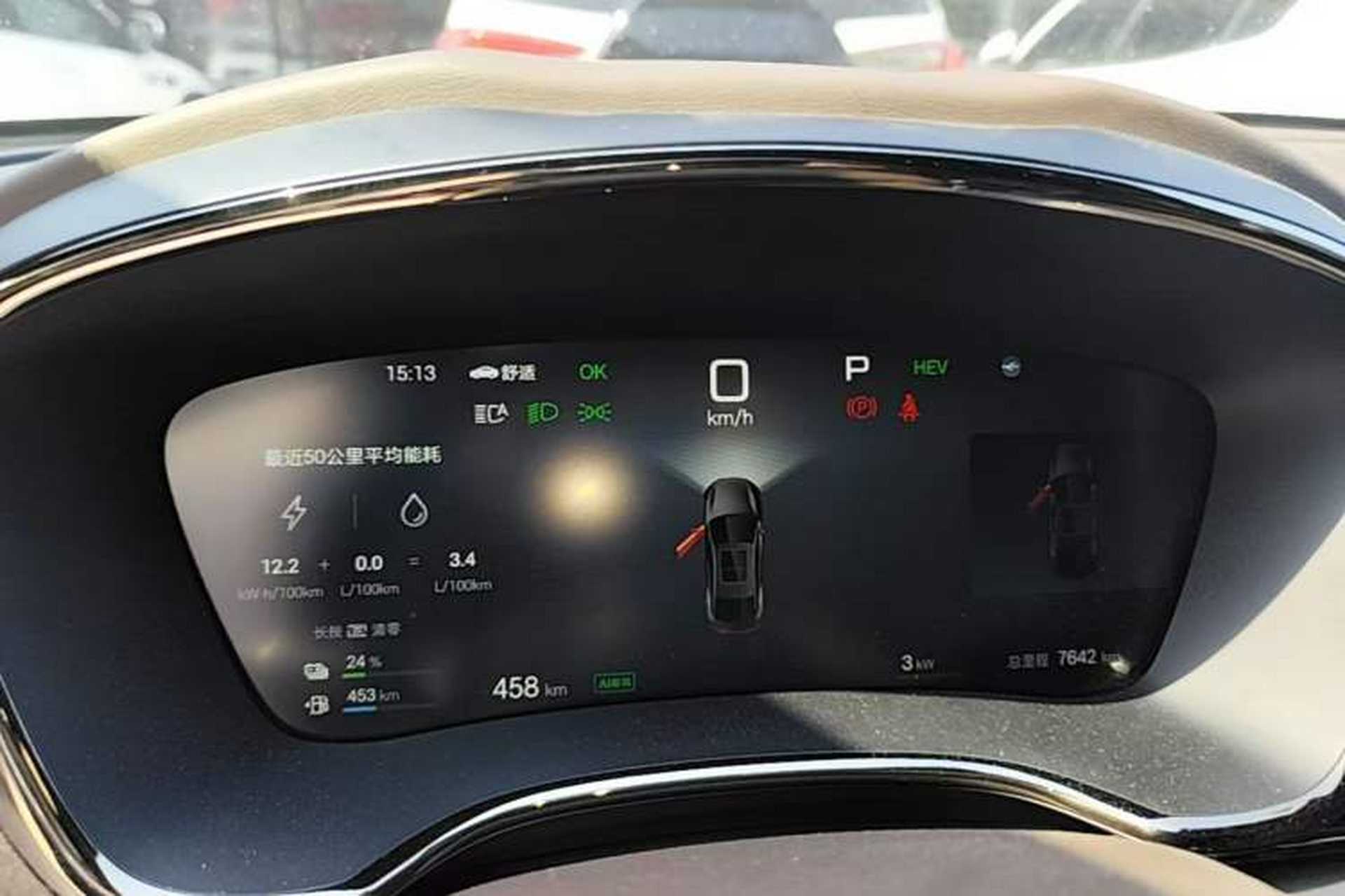 Used BYD Han 2025 DM-i Smart Drive 125KM Elite Model Odometer Close Up
