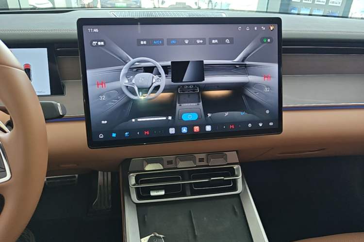 Used BYD Han L 2025 EV Four-Wheel Drive LiDAR Flagship Model Audio And AC Panel