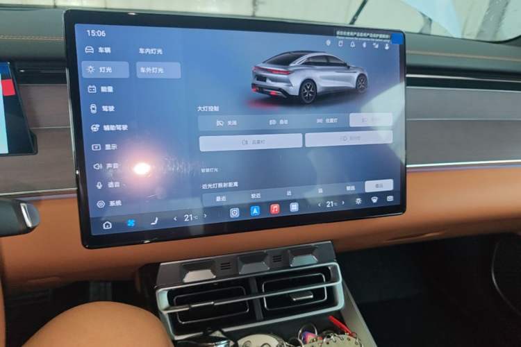 Used BYD Han L 2025 EV Four-Wheel Drive LiDAR Flagship Model Audio And AC Panel