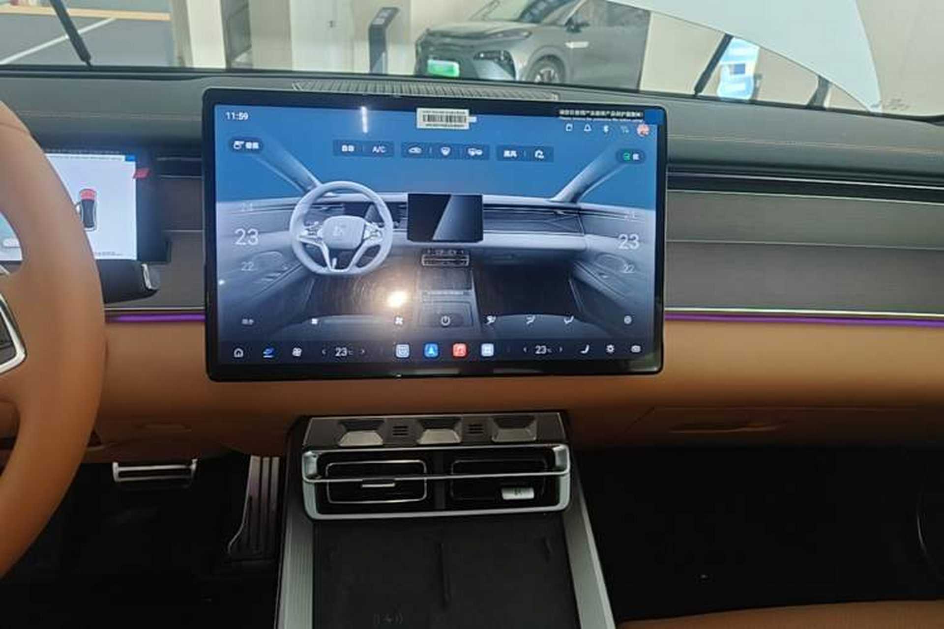 Used BYD Han L 2025 EV Four-Wheel Drive LiDAR Flagship Model Audio And AC Panel