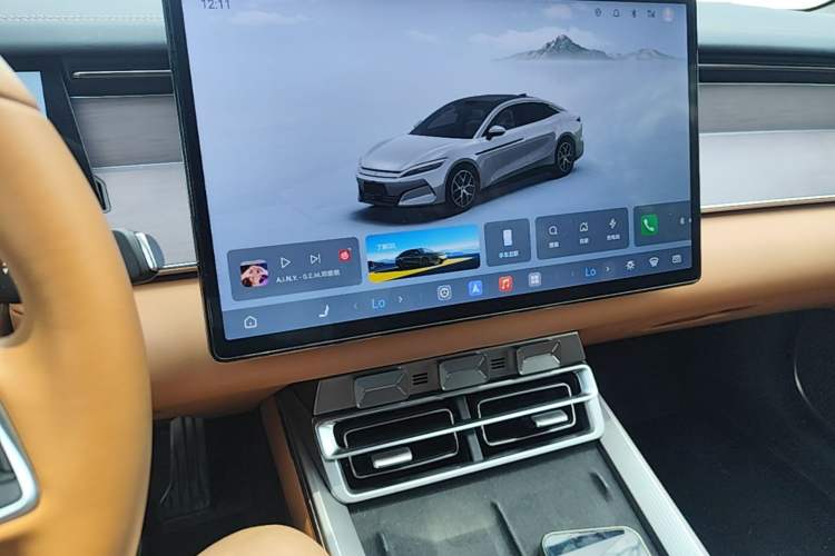 Used BYD Han L 2025 EV Four-Wheel Drive LiDAR Flagship Model Audio And AC Panel