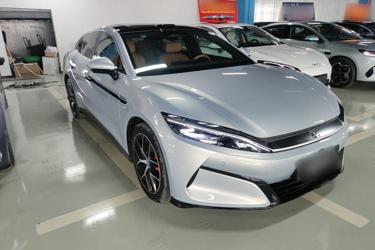 Used BYD Han L 2025 EV Four-Wheel Drive LiDAR Flagship Model Front Right 45 Deg