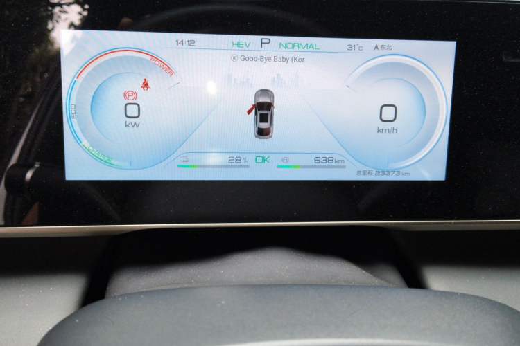 Used BYD Qin L 2024 DM-i 120KM Leading Model Odometer Close Up