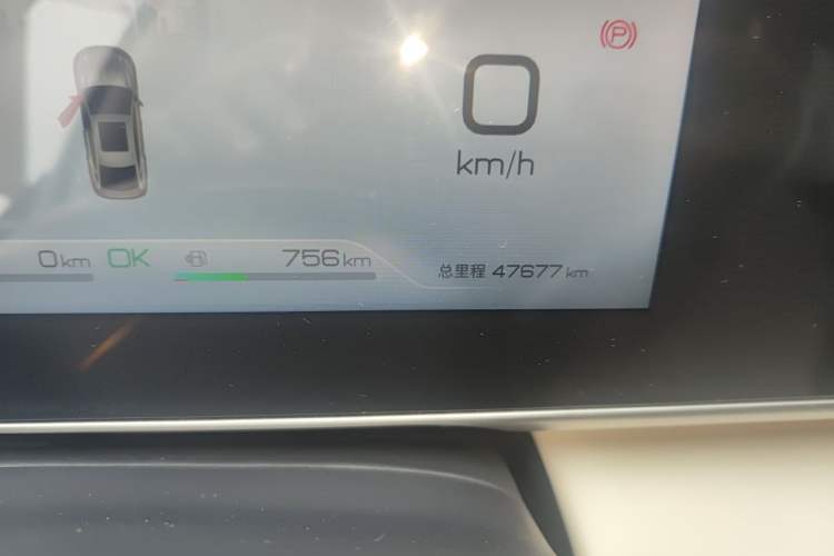 Used BYD Qin L 2024 DM-i 80KM Beyond Model Odometer Close Up