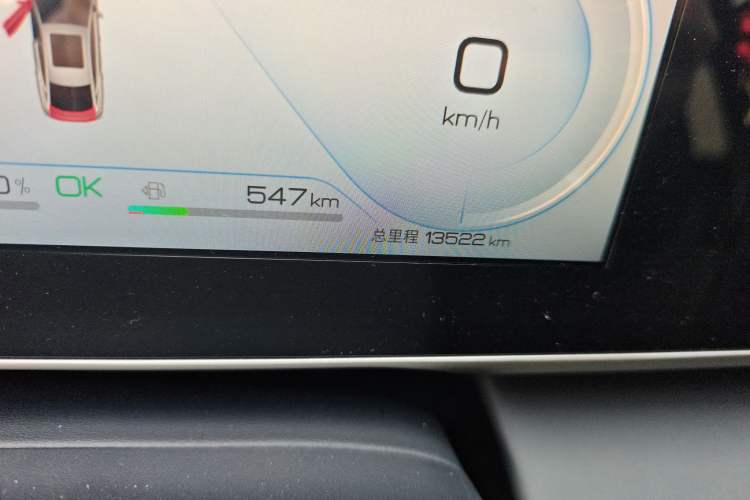Used BYD Qin L 2024 DM-i 80KM Beyond Model Odometer Close Up