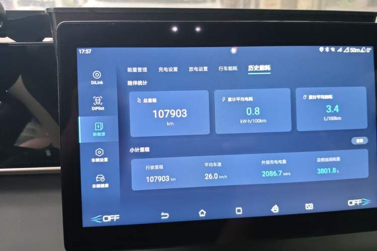 Used BYD Qin L 2024 DM-i 80KM Leading Model Odometer Close Up